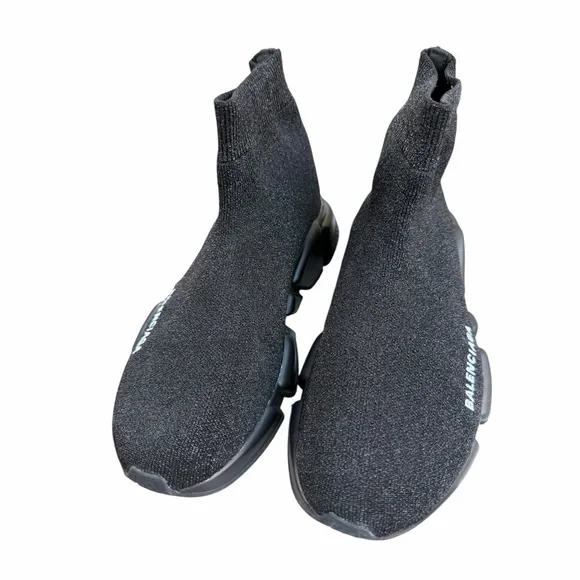 Balenciaga Speed Sneaker “Glitter Black” – Women’s Size 38 (US 8) - Picture 8 of 12